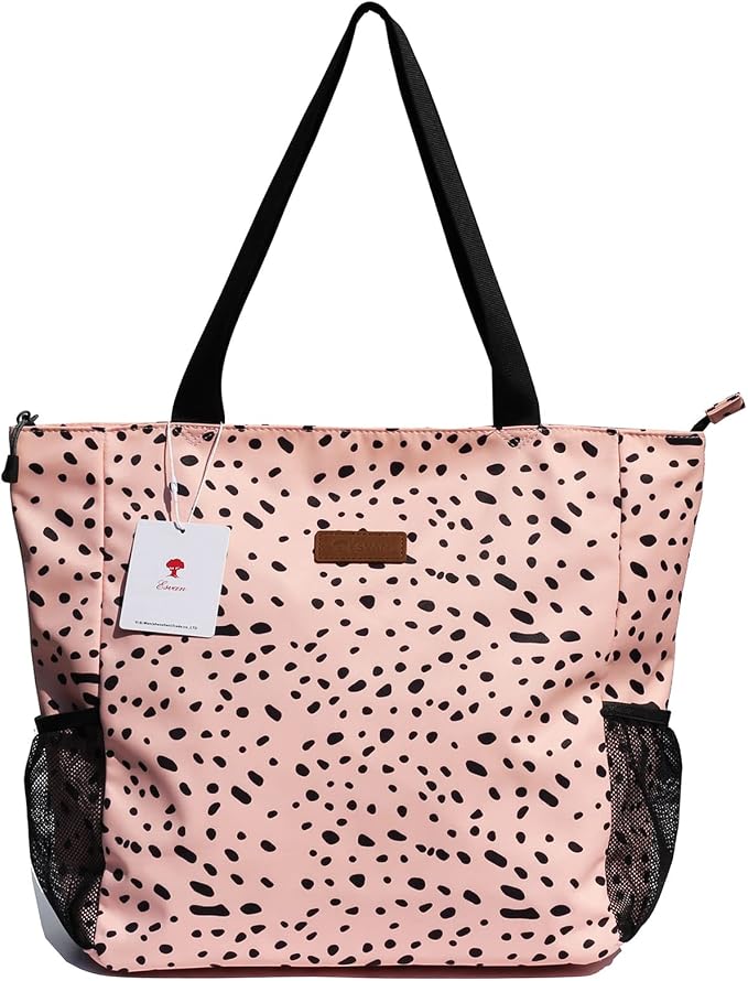 ESVAN Original Floral Water Resistant Large Tote Bag Shoulder Bag for Gym Beach Travel Daily Bags Upgraded - Image 4