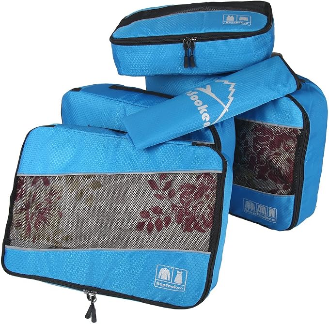 5 Set Packing Cubes for Travel Large Suitcase Luggage Organizer Bags Travel Accessories Vacation 4 Cubes 1 Laundry Pouch Bag - Image 3