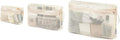 NOL 3-Pack Mesh Travel Toiletry Bags - Clear Zipper Travel Organizer, Airport Carry-On Compliant Reusable Cosmetic Makeup Bag for Women & Men (Cream) by NOLNaturalOrganicLifestyle
