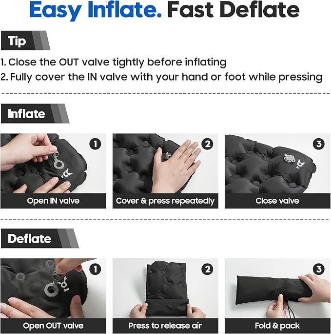 Inflatable Seat Cushion for Stadium & Travel, Built-in Pump Portable Air Seat Pad, Waterproof Bleacher Cushion for Air Travel, Camping, Soccer Games & Outdoor Events - Image 7