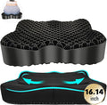 Gel Seat Cushion, Thickened Big Breathable Honeycomb Design Absorbs Pressure Points Gel Cushion with Anti-Slip Cover Seat Cushion for Office Chair Home Car Seat Cushion for Wheelchair by NEW-Vi