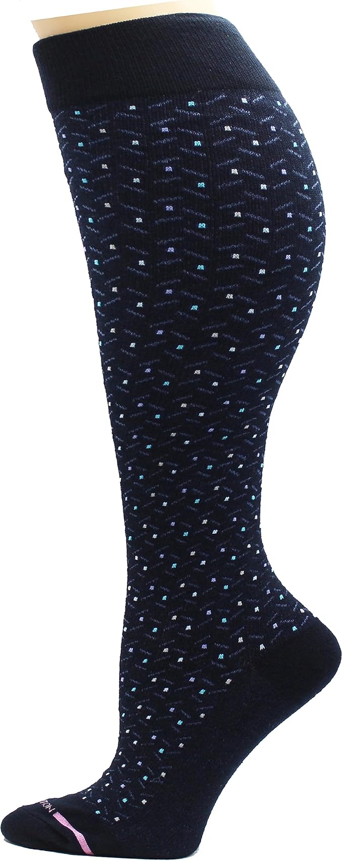 Dr. Motion 4 Pairs Women's Plus Size Wide Calf Compression Knee High Socks Graduated Support - Image 4