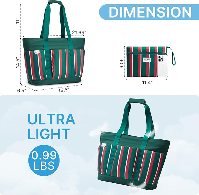 G4Free Beach Bag, Waterproof Beach Tote Pool Bags for Women | Compatible with Cup, Large Capacity Sandproof Foldable for Weekender Travel Swim - Image 3