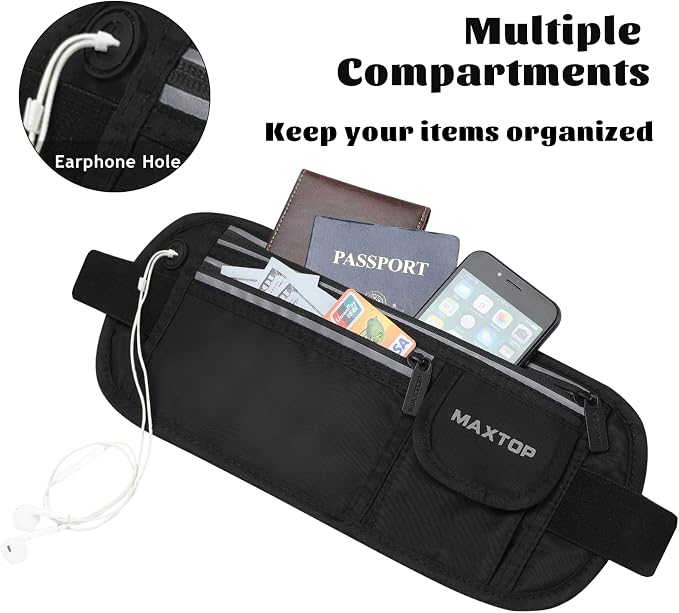Slim Running Belt Fanny Packs for Women Men, Reflective Waist Pack Phone Holder for Walking Fitness Workout Exercise,Water Resistant Running Travel Belt Bag Jogging Pouch, Gym Accessories for Runner - Image 3
