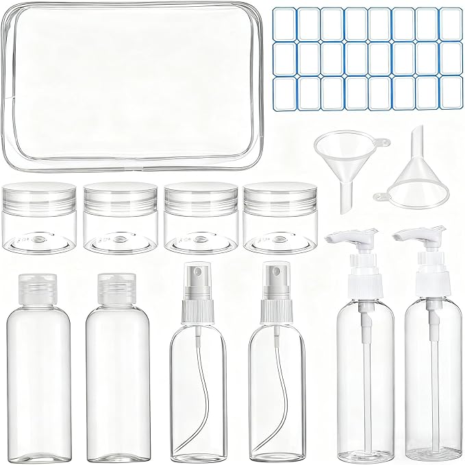DTDNZKN 14 Pack Travel Bottles Set for Toiletries TSA Approved | Leak-Proof Containers for Shampoo, Conditioner, Lotion, and Body Wash - Convenient and Practical Travel Accessories - Image 2