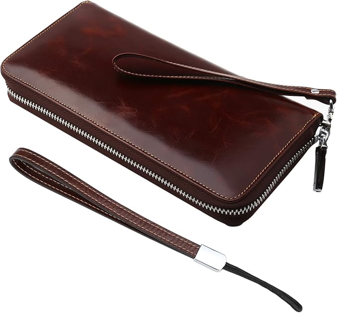 Small Compact Women Wallet RFID Blocking Genuine Leather Bifold Purse with ID Windows by Lavemi