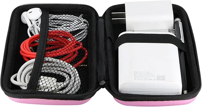 iMangoo Travel Essential Electronics Organizer Charger Case Carrying Pouch | 6.5x3.2x1" Power Bank Tech Accessories Protective Storage Shockproof Portable Purse Men Women School Office Trips Must Have - Image 5