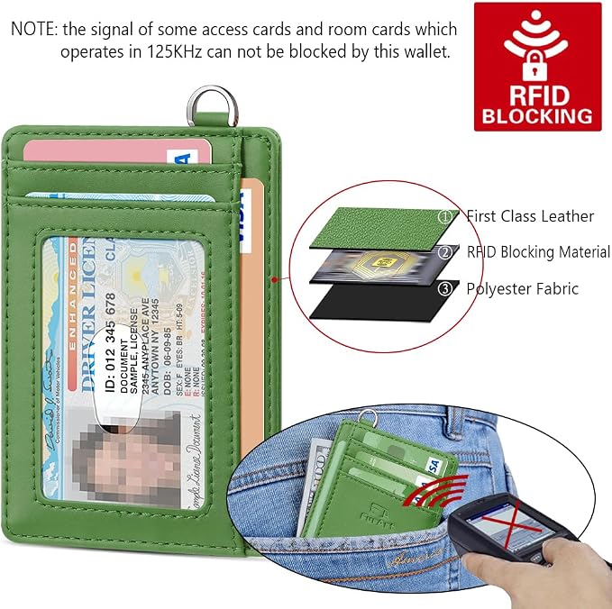 FurArt Slim Minimalist Wallet RFID Credit Card Holder for Men | slim minimalist compact rfid id window thin - Image 5
