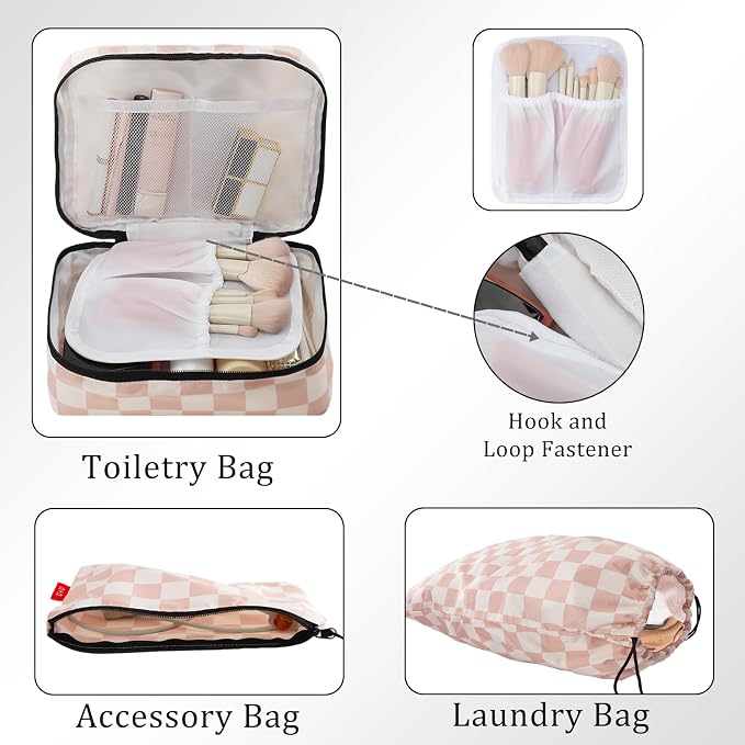 U+U 8 Set Compression Packing Cubes - Ultralight Travel Organizers - Image 4