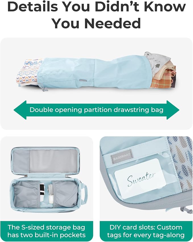 BAGSMART Compression Packing Cubes for Travel Essentials | 14 Set /6 Set /4 Set/2 Set, Lightweight, Durable - Image 5