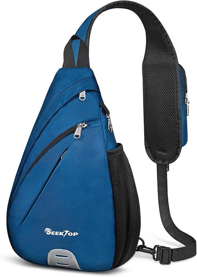 Seektop Anti Theft Crossbody Bag for Women RFID Blocking Sling Bag 7L | Waterproof Sling Daypack with Phone Pouch, Lightweight 400D Nylon, Small Chest Pack, Shoulder Backpack for Travel Hiking Men by SeektopSports