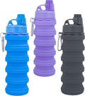 Collapsible Water Bottles Travel water bottle Sports Portable Sport Water Bottle Reusable Water Bottles comes with mountaineering Buckle 500ml silicone Water-proof camping water bottle by YCTMALL