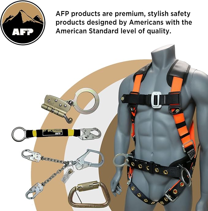 AFP Heavy-Duty 2 D-Ring Waist Body Belt w/Tongue Buckle Premium Stitching (OSHA/ANSI PPE) - Image 8