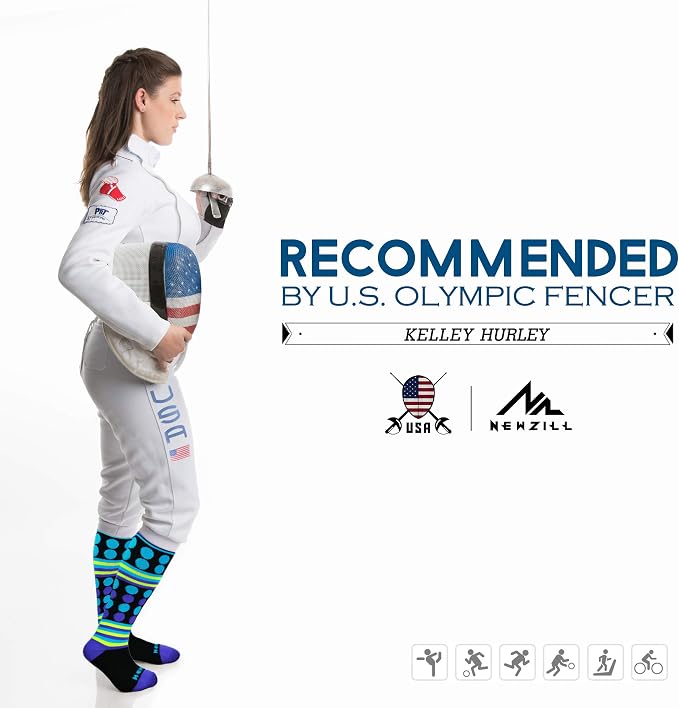 NEWZILL Medical Compression Socks for Women & Men Circulation 20-30 mmHg, Best Support for Running Athletic Cycling Nursing Travel Work and Fitness - Image 4