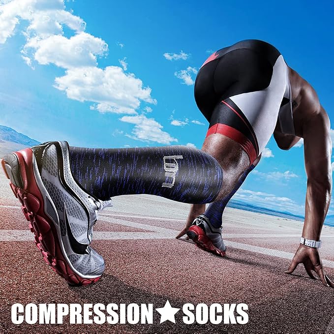 CHARMKING Compression Socks for Women & Men Circulation (3 Pairs) 15-20 mmHg is Best Support for Athletic Running Cycling - Image 2