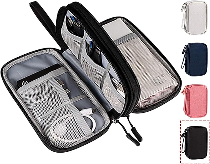 CAOODKDK Electronics Accessories Organizer Pouch Bag, Travel Universal Organizer for Cable, Charger, Phone, SD Card, Business Travel Gadget Bag by Unknown