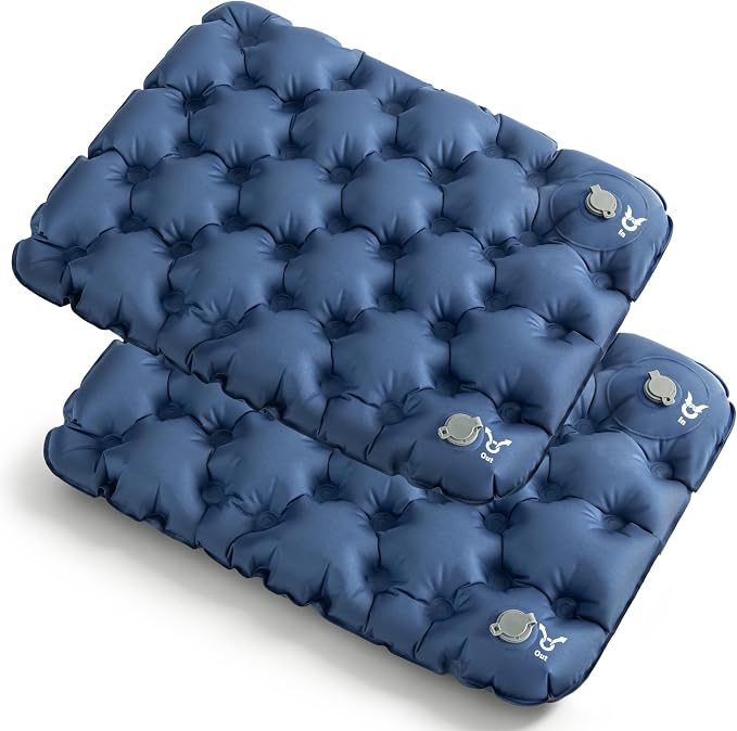 Inflatable Seat Cushion for Stadium & Travel, Built-in Pump Portable Air Seat Pad, Waterproof Bleacher Cushion for Air Travel, Camping, Soccer Games & Outdoor Events by Unknown