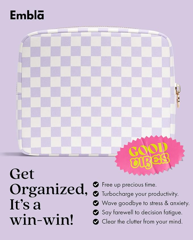 Makeup Bag for Women, Travel Cosmetic Organizer, Waterproof Toiletry Pouch | Large Nylon Cosmetic Bag with Zipper, Water-Resistant Beauty Pouch for Purse, Travel Essentials, Make up Case - Image 6