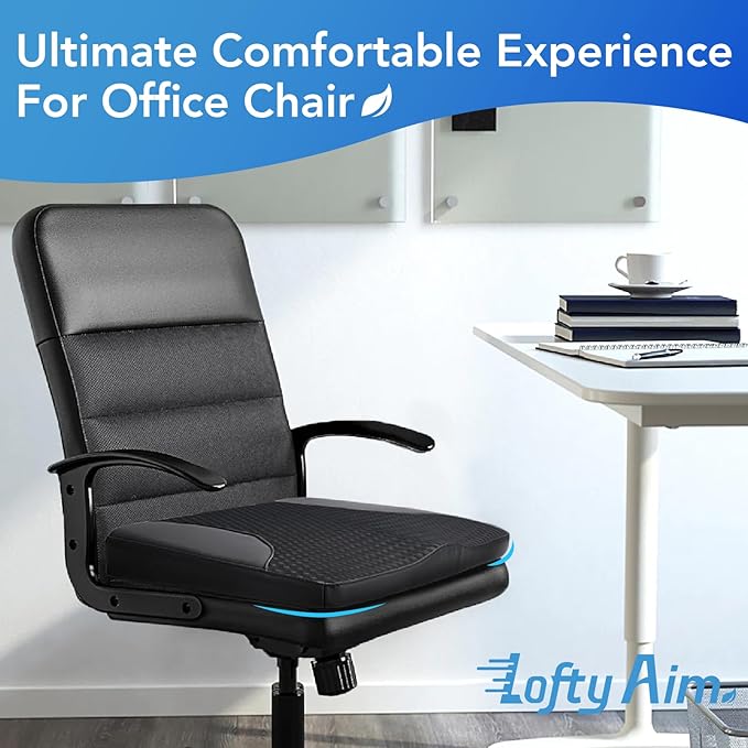 Lofty Aim Car Seat Cushion, Car Seat Pillow, Automotive Cushion | Memory Foam Car Seat Cushion for Long Driving, Butt Pillow for Pain Relief, Driver Seat Cushion for Car, Truck, Office, Black - Image 5