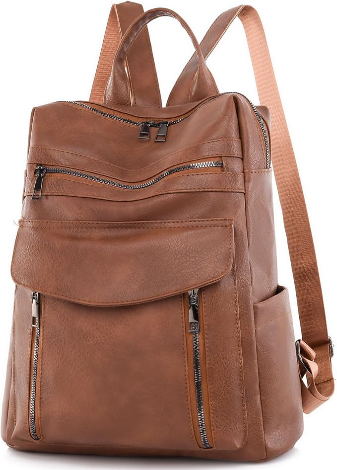 GAEKEAO Backpack Purse for Women PU Leather Anti-theft Backpack Ladies Convertible Large Travel Designer Fashion Shoulder Bag by GAEKEAO