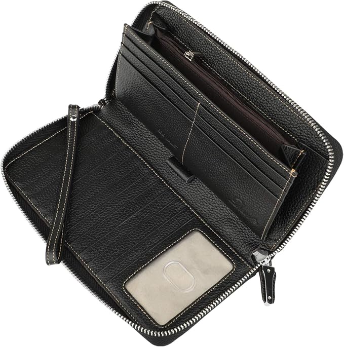 Small Compact Women Wallet RFID Blocking Genuine Leather Bifold Purse with ID Windows - Image 4