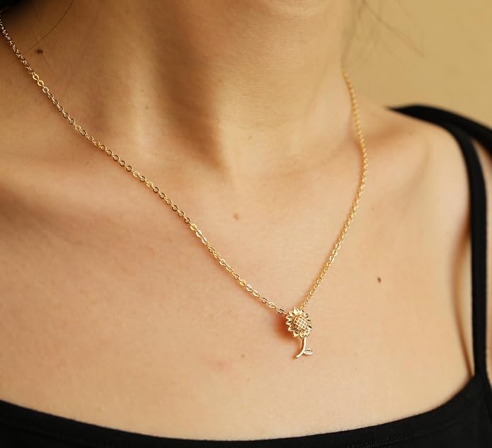 RZKING Golden Necklace for Women, Dainty Butterfly Heart Bow Rose Necklace, Gifts for Best Friend Sister Mom Girlfriend, Graduation Chritmas Birthday Anniversary Thank You Gifts - Image 6