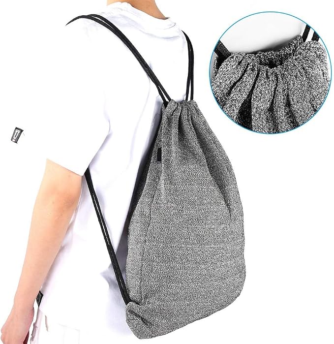 Cut Proof Bag, Cut Proof Bag PE Grade Anti Theft Cut Proof Drawstring Bag Portable Travel Safety Backpack Anti Theft Bag Universal Anti Theft Backpack for Car Plane Train Bike Boat - Image 3