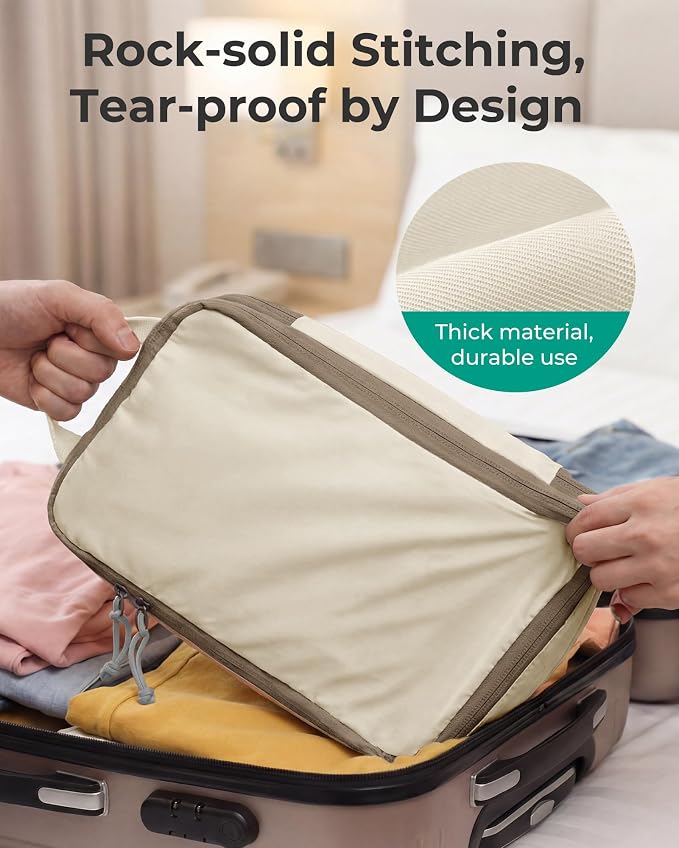 BAGSMART Compression Packing Cubes for Travel Essentials | 14 Set /6 Set /4 Set/2 Set, Lightweight, Durable - Image 6