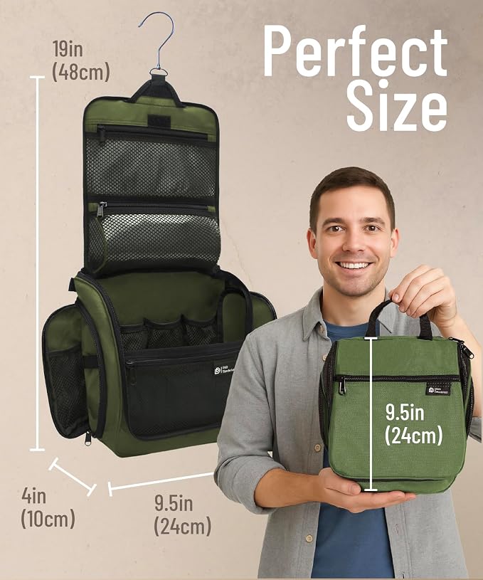 D&D Wanderlust D&D Hanging Travel Toiletry Bag for Men and Women – Cosmetics, Makeup and Toiletries Organizer Kit with 10 Compartments - Image 2