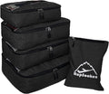 5 Set Packing Cubes for Travel Large Suitcase Luggage Organizer Bags Travel Accessories Vacation 4 Cubes 1 Laundry Pouch Bag by HOPSOOKEN