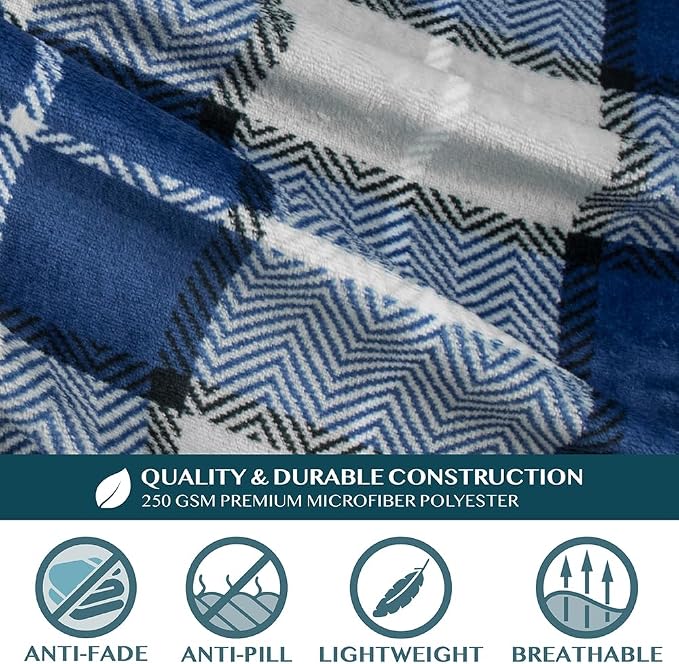 PAVILIA Blanket with Sleeves for Adult Women Men, Soft Warm Wearable Blanket Fleece Wrap Throw, Robe Blanket Gift - Image 8