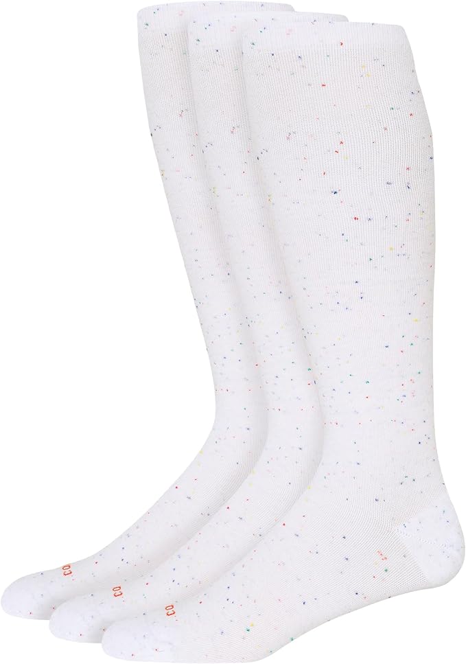 Premium Cotton Knee High Socks - 15-20mmHg Graduated Compression Socks - Soft & Breathable, Unisex by Comrad