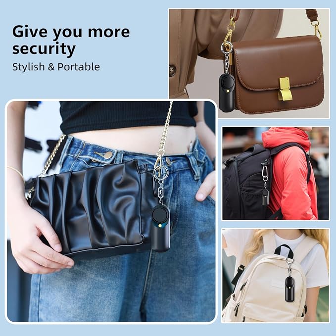 Self Defense Siren with Strobe Light & Extra Loud 130 dB Safety Keychain | Panic Button for Self Defense, Personal Safety Alarm for Women, Seniors, College Girls - Image 7