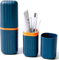 Toothbrush Travel Case, 2-in-1 Toothbrush Holder with Mouthwash Cup | Dustproof & Leakproof, Travel Essential, Toothpaste and Toothbrush Case, For Traveling Camping Business Trip Dorm Bathroom by UZDOTB