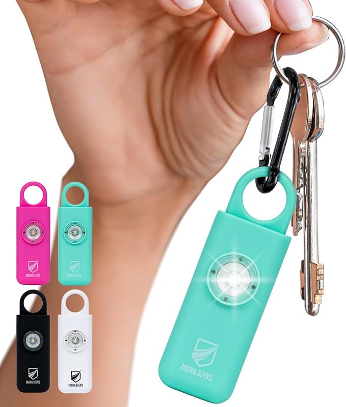 Original Defense® Siren Self-Defense Alarm - 130 dB Keychain Alarm with LED Strobe Light for Women, Children, and Elderly - Police Recommended - (Mint, 1 Count) by OriginalDefense