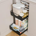 Under Sink Pull Out Organizer, Single-Tier Metal Drawer Slide Out Storage Shelf, No-Drill Nano Adhesive Installation, Fits 16"+ Deep Cabinets for Kitchen Bathroom Pantry Storage by ADEVZO