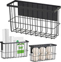 FAMNONE 1-Pack Magnetic Basket for Dryer Balls, Laundry Room Organizer | Metal Dryer Ball Holder, Magnetic Lint Bin, Fridge Basket, Washer Dryer Organizer for Kitchen, Laundry by FAMNONE