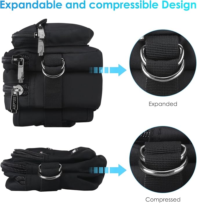 AGPTEK Fanny Pack for Women Men, RFID Large Capacity Waist Wallet Bag, Adjustable & Waterproof Bum Belt Pouch for Travel, Running, Shopping, Hiking, Dog Walking, Cycling, Climbing - Image 9