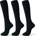 Compression Socks for Women & Men 15-20 mmHg, Knee High, 3 Pairs | Graduated Compression, Supports Circulation, Ideal for Nurses, Pregnancy, Travel, Flights, Running & Athletic Edema by FITFEL
