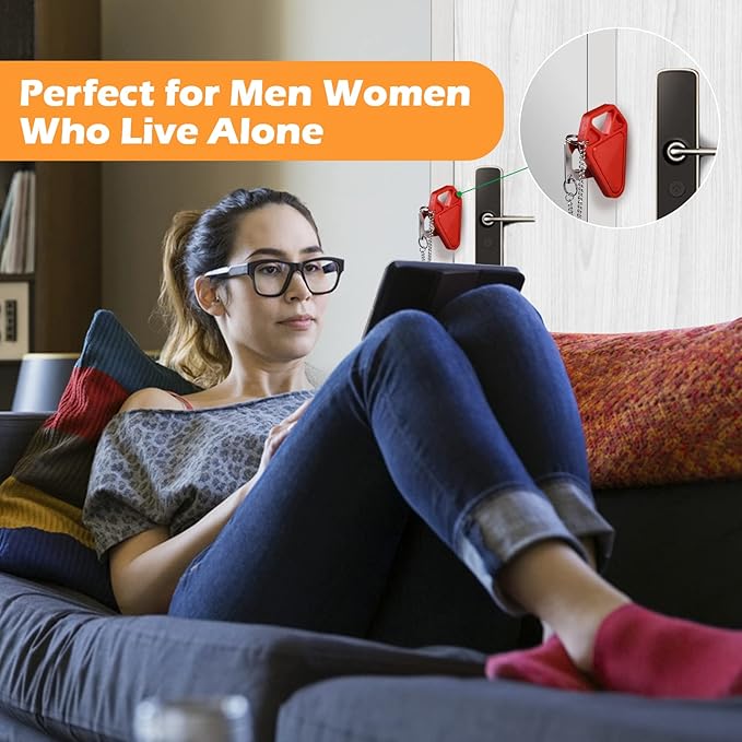 Portable Door Lock Travel Door Locks for Hotel Rooms Apartment Locks Home Security Defender Door Lock Latch Extra Door Locker from Inside Safety Door Locks for Travelers Portable Lock for Door - Image 5