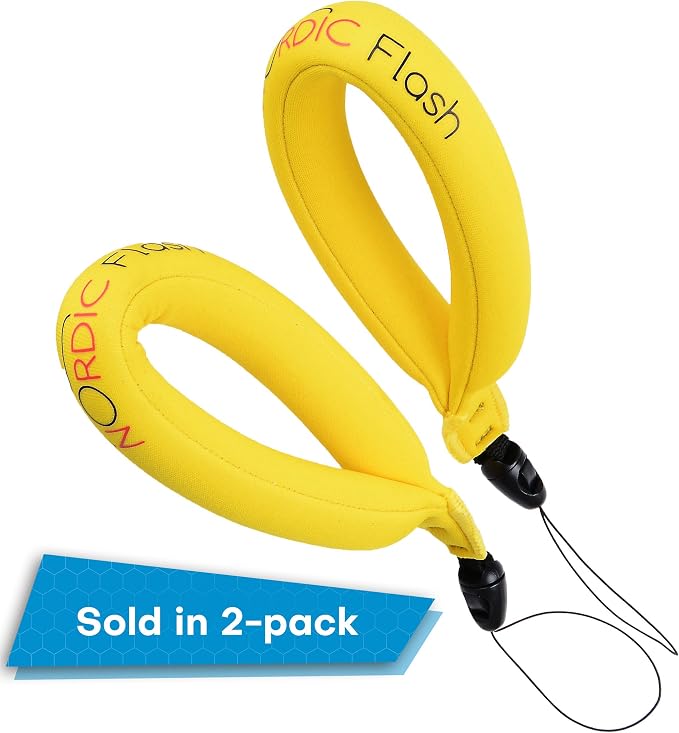 Floating Wrist Strap (2-pack) for Phone & Action Camera - Compatible with GoPro Hero 13, Insta360 X4, DJI Action 5 Pro, OM System TG-7, Kodak PixPro WPZ2 & iPhone - Bright Yellow - Image 7