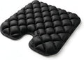 Inflatable Seat Cushion for Long Sitting, 54 High-Low Air Cell Travel Seat Cushion for Airplane, Office Chair, Car & Wheelchair, Adjustable Firmness Pressure Relief Seat Pad, 16.5" x 15.8" by Potelane