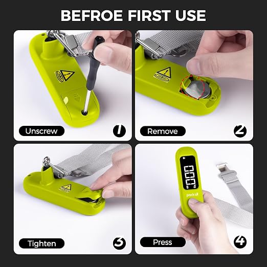 pack all Digital Luggage Scale for Travel, 110Lbs Capacity, 0.1Lb Precision | Handheld, Backlit LCD Display, Lb/Kg/Oz Conversion, Tare Function, Battery Included, Apple Green - Image 9
