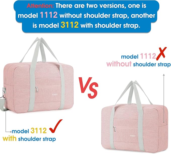 For Spirit Airlines Personal Item Bag Foldable Travel Duffel Bag Tote Carry on Luggage Duffle Overnight for Women and Men - Image 7