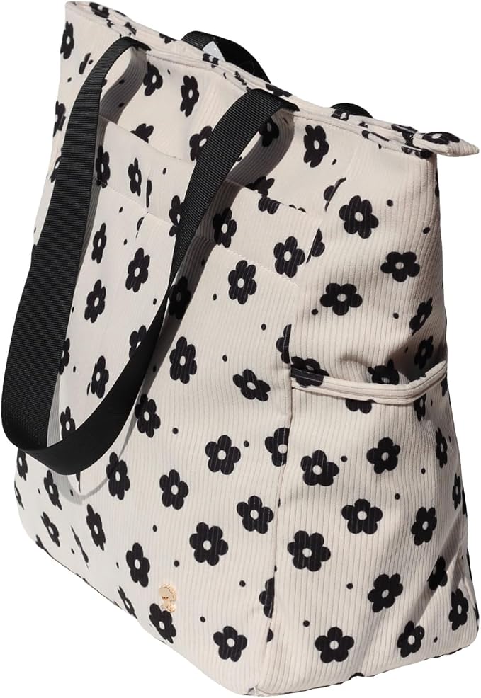 ESVAN Original Floral Tote Bag Large Shoulder Bag with Multi Pockets for Gym Travel Beach Daily Bags - Image 8