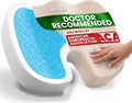 ComfiLife Doctor Recommended Seat Cushion - Premium Gel & Memory Foam Office Chair, Car Seat, Lifting Cushion - Chair Cushions for Back & Sciatica Relief - Seat Cushions for Office & Desk (Beige) by ComfiLife