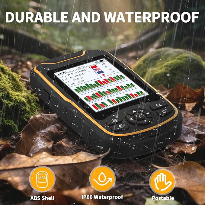 Handheld GPS for Hiking, Rugged and Waterproof Handheld GPS Navigator, 3.2" Sunlight Readable Screen, Compact Satellite Handheld GPS with USA Topo Map, Multi-GNSS Support, Extra Battery Life - Image 6