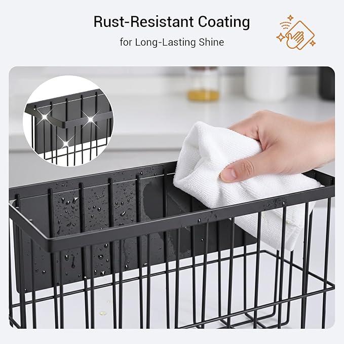 FAMNONE 1-Pack Magnetic Basket for Dryer Balls, Laundry Room Organizer | Metal Dryer Ball Holder, Magnetic Lint Bin, Fridge Basket, Washer Dryer Organizer for Kitchen, Laundry - Image 6