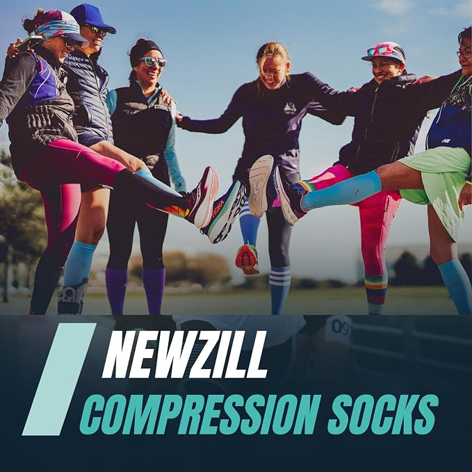 NEWZILL Medical Compression Socks for Women & Men, 20-30 mmHg Knee-High Support for Circulation, All-Day Comfort for Work Travel Running Cycling and Fitness - Image 6