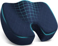 Seat Cushion - for Office Chair, Car Seat, Airplane, Bleacher - Sciatica & Coccyx Pain Relief Desk Chair Cushion for Long Sitting Office Workers, Car Drivers(Blue, XX-Large) | for Car Seat, Airplane, Desk Chair - Sciatica & Hip & Coccyx Pain Relief Cus... by TushGuardSeatCushonsPillows